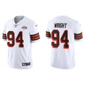 Men's Cleveland Browns Alex Wright White 2022 NFL Draft 1946 Collection Limited Jersey