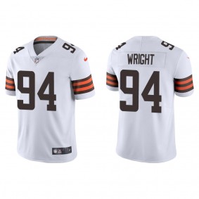 Men's Cleveland Browns Alex Wright White 2022 NFL Draft Vapor Limited Jersey