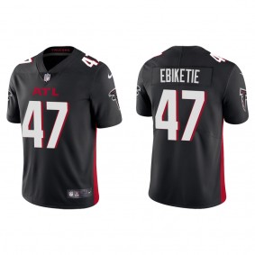 Men's Atlanta Falcons Arnold Ebiketie Black 2022 NFL Draft Vapor Limited Jersey