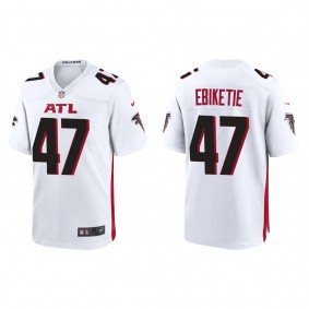 Men's Atlanta Falcons Arnold Ebiketie White 2022 NFL Draft Game Jersey