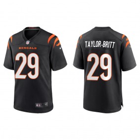 Men's Cincinnati Bengals Cam Taylor-Britt Black 2022 NFL Draft Game Jersey