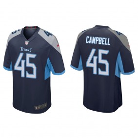 Men's Tennessee Titans Chance Campbell Navy 2022 NFL Draft Game Jersey