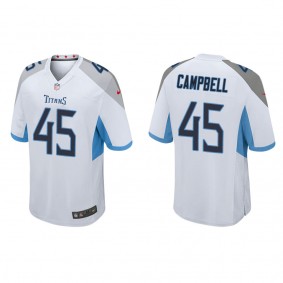 Men's Tennessee Titans Chance Campbell White 2022 NFL Draft Game Jersey
