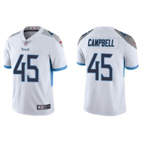 Men's Tennessee Titans Chance Campbell White 2022 NFL Draft Vapor Limited Jersey