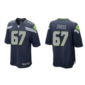 Men's Seattle Seahawks Charles Cross College Navy 2022 NFL Draft Game Jersey