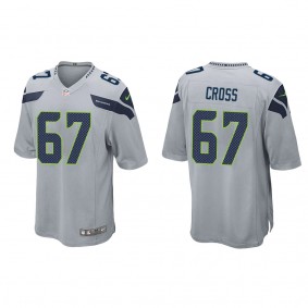 Men's Seattle Seahawks Charles Cross Gray 2022 NFL Draft Game Jersey