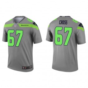 Men's Seattle Seahawks Charles Cross Gray 2022 NFL Draft Inverted Legend Jersey