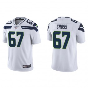 Men's Seattle Seahawks Charles Cross White 2022 NFL Draft Vapor Limited Jersey