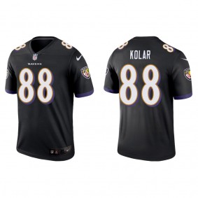 Men's Baltimore Ravens Charlie Kolar Black 2022 NFL Draft Legend Jersey
