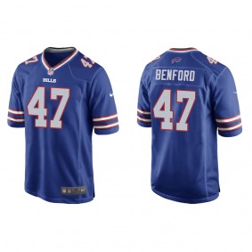 Men's Buffalo Bills Christian Benford Royal 2022 NFL Draft Game Jersey