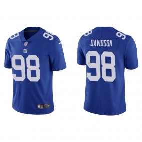 Men's New York Giants D.J. Davidson Blue 2022 NFL Draft Vapor Limited Jersey
