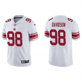 Men's New York Giants D.J. Davidson White 2022 NFL Draft Vapor Limited Jersey