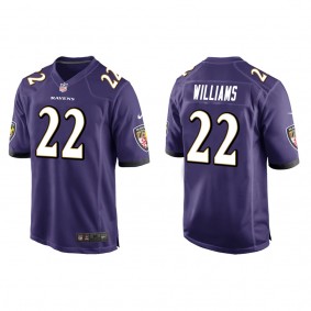 Men's Baltimore Ravens Damarion Williams Purple 2022 NFL Draft Game Jersey