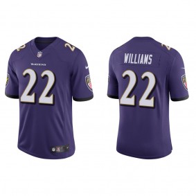 Men's Baltimore Ravens Damarion Williams Purple 2022 NFL Draft Vapor Limited Jersey
