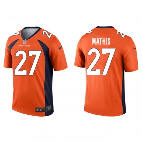 Men's Denver Broncos Damarri Mathis Orange 2022 NFL Draft Legend Jersey