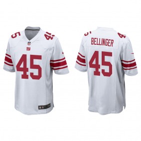Men's New York Giants Daniel Bellinger White 2022 NFL Draft Game Jersey