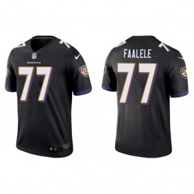 Men's Baltimore Ravens Daniel Faalele Black 2022 NFL Draft Legend Jersey