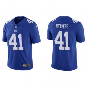 Men's New York Giants Darrian Beavers Blue 2022 NFL Draft Vapor Limited Jersey