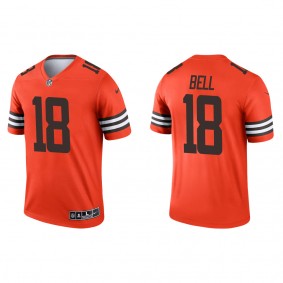 Men's Cleveland Browns David Bell Orange 2022 NFL Draft Inverted Legend Jersey
