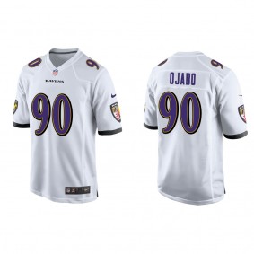 Men's Baltimore Ravens David Ojabo White 2022 NFL Draft Game Jersey