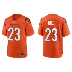 Men's Cincinnati Bengals Daxton Hill Orange 2022 NFL Draft Game Jersey