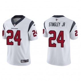 Men's Houston Texans Derek Stingley Jr. White 2022 NFL Draft Vapor Limited Jersey