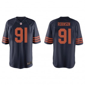 Men's Chicago Bears Dominique Robinson Navy 2022 NFL Draft Throwback Game Jersey