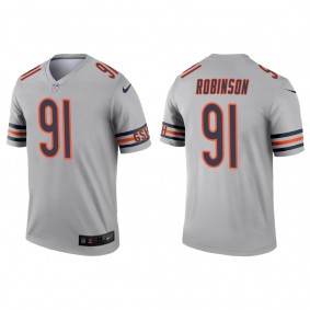 Men's Chicago Bears Dominique Robinson Silver 2022 NFL Draft Inverted Legend Jersey