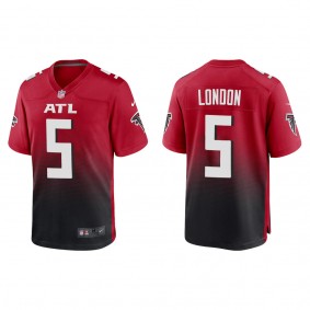 Men's Atlanta Falcons Drake London Red 2022 NFL Draft Game Jersey