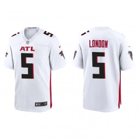 Men's Atlanta Falcons Drake London White 2022 NFL Draft Game Jersey