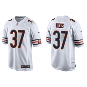 Men's Chicago Bears Elijah Hicks White 2022 NFL Draft Game Jersey