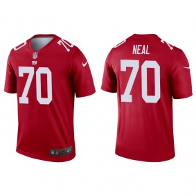 Men's New York Giants Evan Neal Red 2022 NFL Draft Inverted Legend Jersey