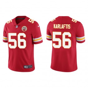 Men's Kansas City Chiefs George Karlaftis Red 2022 NFL Draft Vapor Limited Jersey