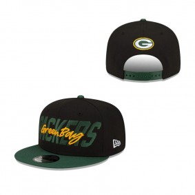 Men's Green Bay Packers New Era Black Green 2022 NFL Draft 9FIFTY Snapback Adjustable Cap