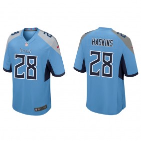 Men's Tennessee Titans Hassan Haskins Light Blue 2022 NFL Draft Game Jersey