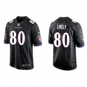 Men's Baltimore Ravens Isaiah Likely Black 2022 NFL Draft Game Jersey