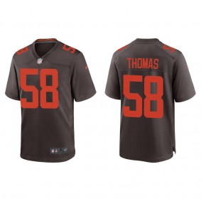 Men's Cleveland Browns Isaiah Thomas Brown 2022 NFL Draft Alternate Game Jersey