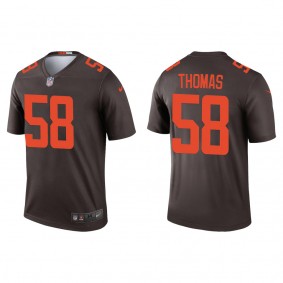 Men's Cleveland Browns Isaiah Thomas Brown 2022 NFL Draft Alternate Legend Jersey