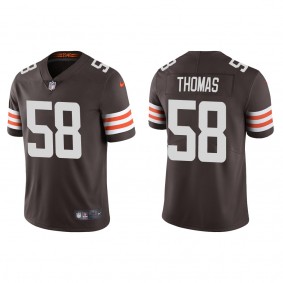 Men's Cleveland Browns Isaiah Thomas Brown 2022 NFL Draft Vapor Limited Jersey