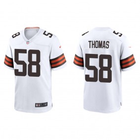 Men's Cleveland Browns Isaiah Thomas White 2022 NFL Draft Game Jersey