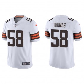 Men's Cleveland Browns Isaiah Thomas White 2022 NFL Draft Vapor Limited Jersey