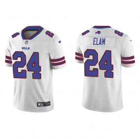 Men's Buffalo Bills Kaiir Elam White 2022 NFL Draft Vapor Limited Jersey