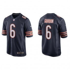 Men's Chicago Bears Kyler Gordon Navy 2022 NFL Draft Game Jersey