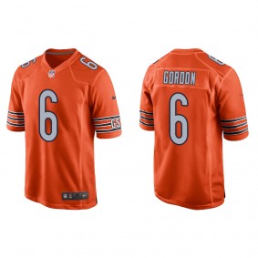 Men's Chicago Bears Kyler Gordon Orange 2022 NFL Draft Alternate Game Jersey