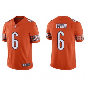 Men's Chicago Bears Kyler Gordon Orange 2022 NFL Draft Vapor Limited Jersey