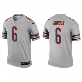 Men's Chicago Bears Kyler Gordon Silver 2022 NFL Draft Inverted Legend Jersey