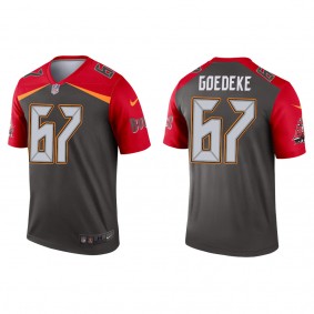 Men's Tampa Bay Buccaneers Luke Goedeke Pewter 2022 NFL Draft Inverted Legend Jersey