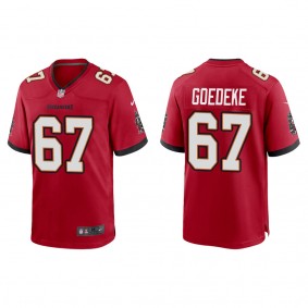 Men's Tampa Bay Buccaneers Luke Goedeke Red 2022 NFL Draft Game Jersey