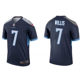 Men's Tennessee Titans Malik Willis Navy 2022 NFL Draft Legend Jersey