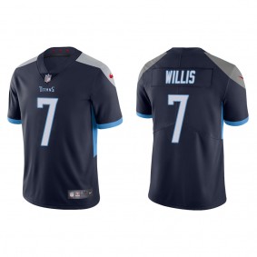 Men's Tennessee Titans Malik Willis Navy 2022 NFL Draft Vapor Limited Jersey